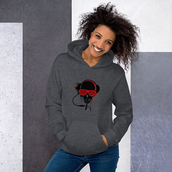 Unisex Hoodie Black and Red DJV