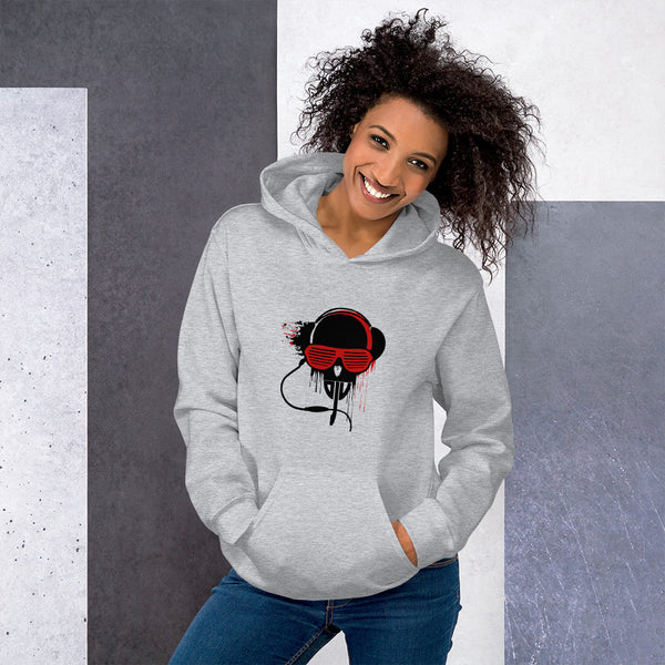 Unisex Hoodie Black and Red DJV
