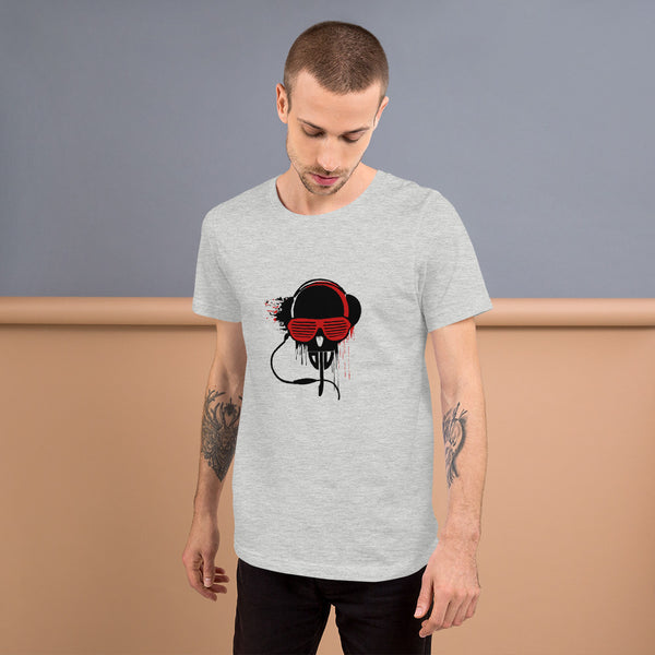 Short-Sleeve Unisex T-Shirt Black and Red DJV