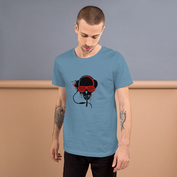 Short-Sleeve Unisex T-Shirt Black and Red DJV