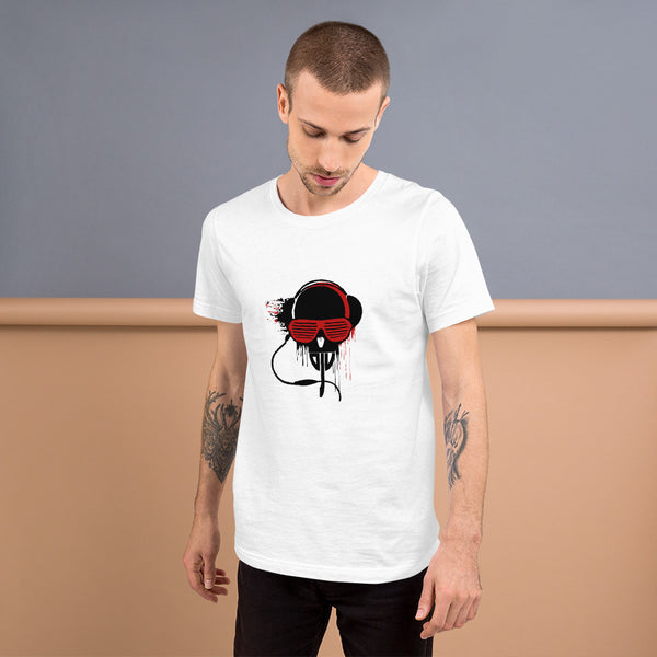 Short-Sleeve Unisex T-Shirt Black and Red DJV