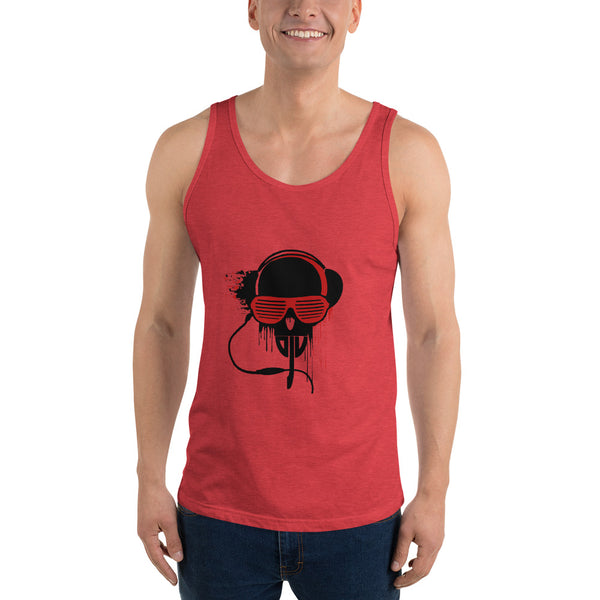 Unisex Tank Top Black and Red DJV